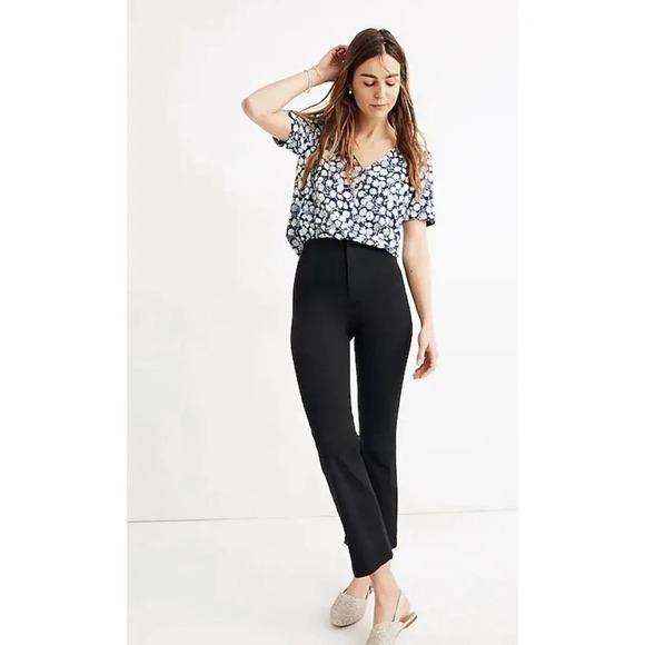 MADEWELL BLACK FRASER DEMI BOOT PONTE BLACK PANTS SIZE 29 1326 - Picture 4 of 14